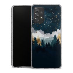 Silikon Glitter Case transparent-silber