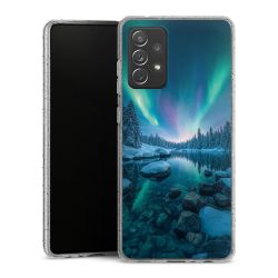 Silikon Glitter Case transparent-silber