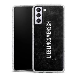 Silikon Glitter Case transparent-silber