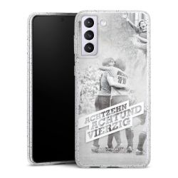 Silikon Glitter Case transparent-silber