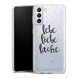 Silikon Glitter Case transparent-silber