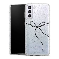 Silicone Glitter Case silver glitter