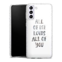 Silicone Glitter Case silver glitter