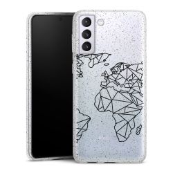 Silicone Glitter Case silver glitter