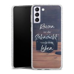 Silikon Glitter Case transparent-silber