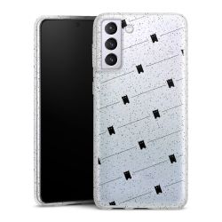 Silicone Glitter Case silver glitter