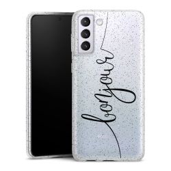 Silicone Glitter Case silver glitter