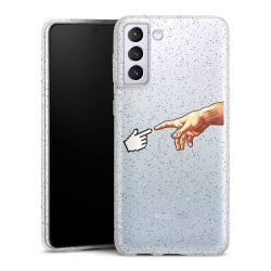 Silicone Glitter Case silver glitter