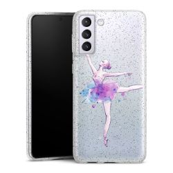 Silicone Glitter Case silver glitter