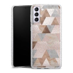 Silicone Glitter Case silver glitter