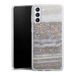 Silicone Glitter Case silver glitter