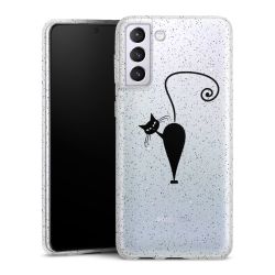 Silicone Glitter Case silver glitter