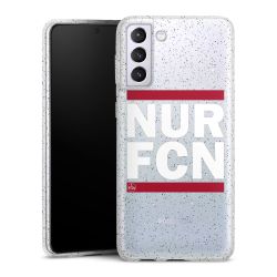 Silikon Glitter Case transparent-silber