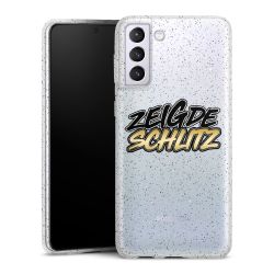 Silikon Glitter Case transparent-silber