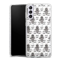 Silicone Glitter Case silver glitter