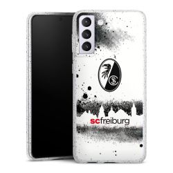 Silikon Glitter Case transparent-silber