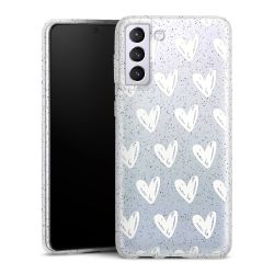 Silicone Glitter Case silver glitter