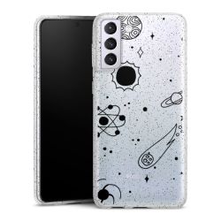 Silicone Glitter Case silver glitter