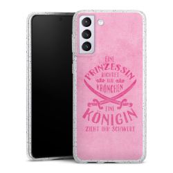 Silikon Glitter Case transparent-silber