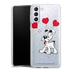 Silikon Glitter Case transparent-silber