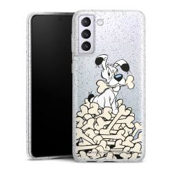 Silikon Glitter Case transparent-silber