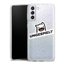 Silikon Glitter Case transparent-silber