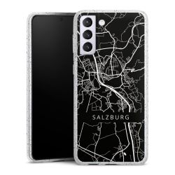 Silikon Glitter Case transparent-silber