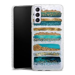 Silicone Glitter Case silver glitter