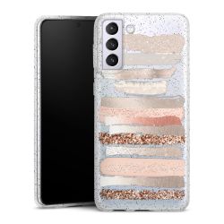 Silicone Glitter Case silver glitter