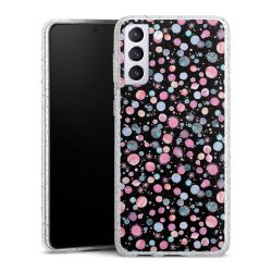 Silicone Glitter Case silver glitter