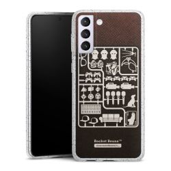 Silikon Glitter Case transparent-silber