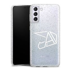 Silikon Glitter Case transparent-silber