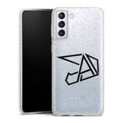 Silikon Glitter Case transparent-silber