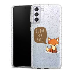 Silicone Glitter Case silver glitter