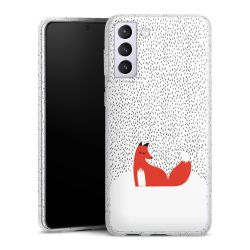 Silicone Glitter Case silver glitter