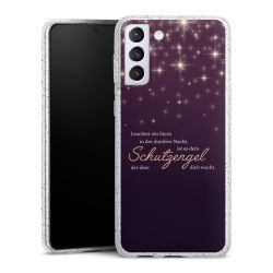 Silikon Glitter Case transparent-silber