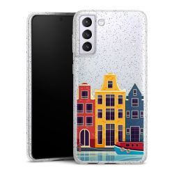 Silicone Glitter Case silver glitter