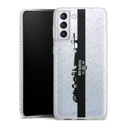 Silikon Glitter Case transparent-silber