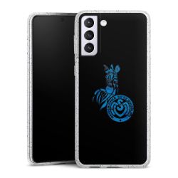 Silikon Glitter Case transparent-silber