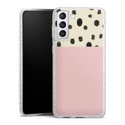 Silicone Glitter Case silver glitter