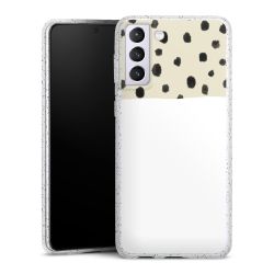 Silicone Glitter Case silver glitter