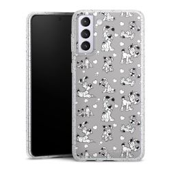 Silikon Glitter Case transparent-silber