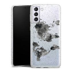 Silicone Glitter Case silver glitter