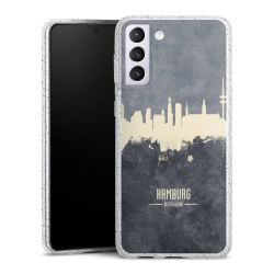 Silikon Glitter Case transparent-silber