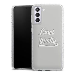 Silikon Glitter Case transparent-silber