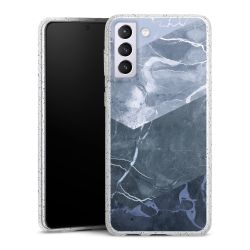 Silikon Glitter Case transparent-silber