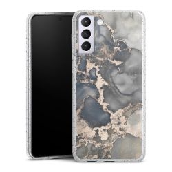 Silikon Glitter Case transparent-silber