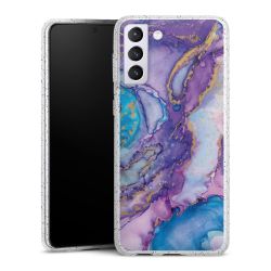 Silikon Glitter Case transparent-silber