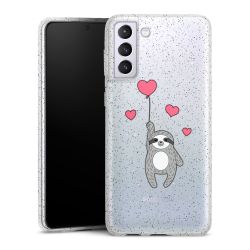 Silicone Glitter Case silver glitter