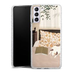 Silikon Glitter Case transparent-silber